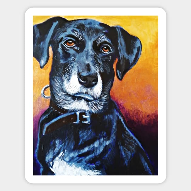 MOLLY THE BLACK LAB MIX Sticker by MarniD9